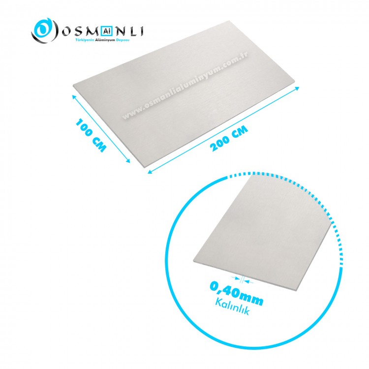 Eloksallı Levha 100x200x0.40mm